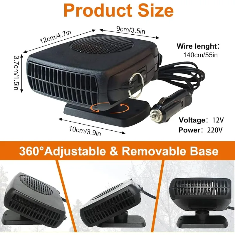Auto Heizung 12V/24V 150W 200W Tragbare Auto Heizung Fan 2 IN 1 – Bild 2