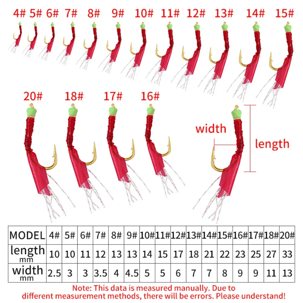 10 Größen Wobbler Sabiki String Hook Rig Angelhaken (6 Stück) – Bild 6