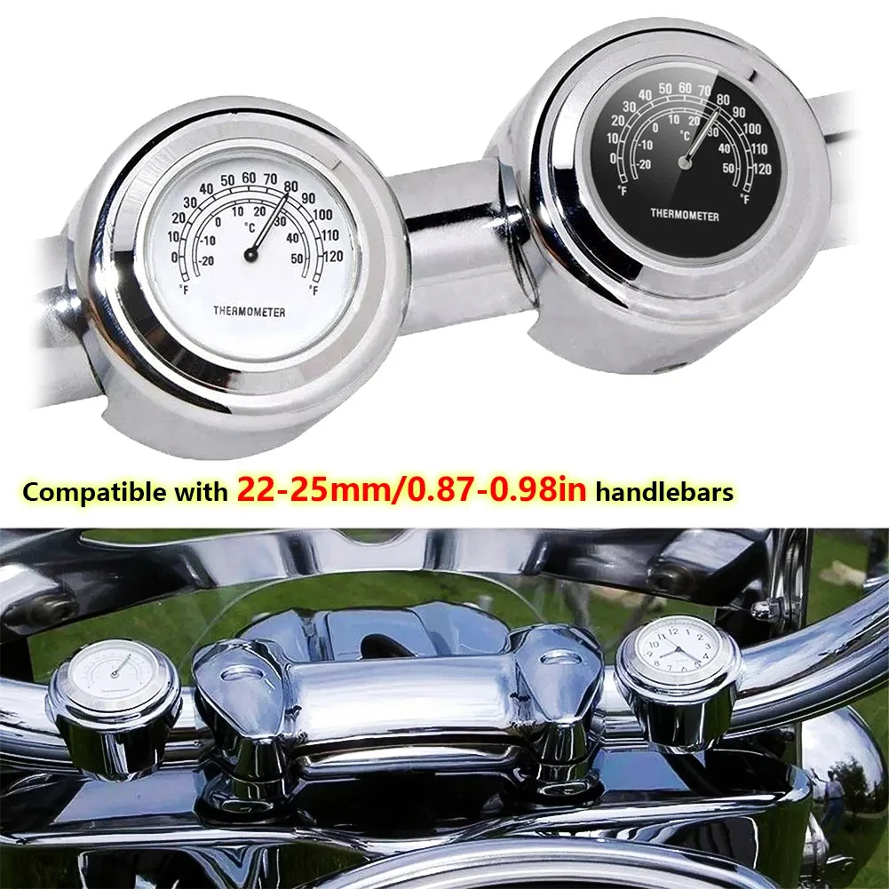 22-25MM Motorrad Uhr Thermometer Temp Gauge Wasserdichte Motorrad – Bild 4