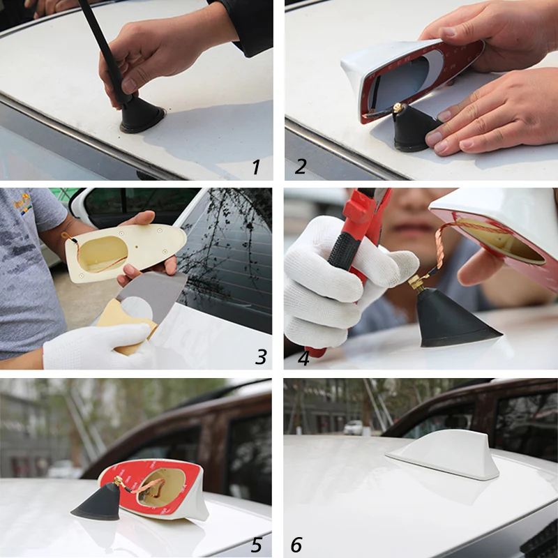 Autoradio Shark Fin Auto Shark Antenne Radio FM Signal Design – Bild 4