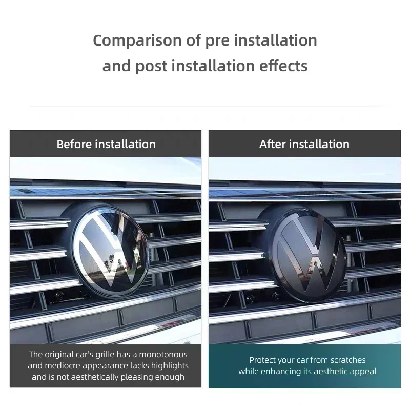 ABS Auto-Styling Frontgrill-Emblem Kofferraumdeckel-Aufkleber für VW – Bild 3