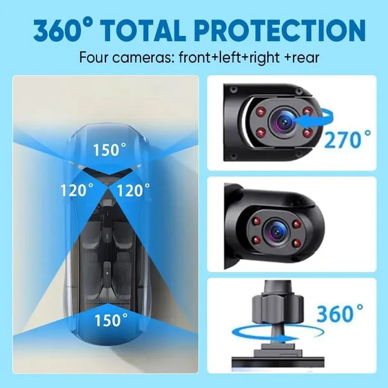 Saker 4-Kanal Dashcam für Autos 4K Vorne 1080P Innenraum Rück – Bild 6