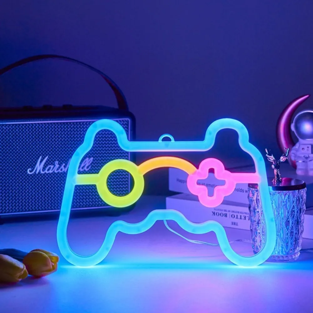 USB LED Spielekonsole Neonlicht, Gamecontroller Nachtlicht, geeignet für Spielezimmer, Partys