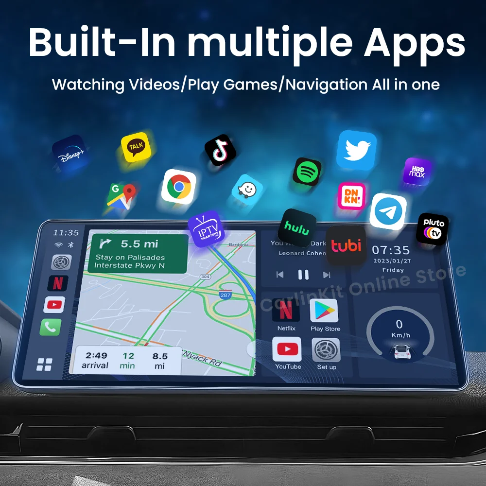 Carlinkit Android 13 Tv Box LED 8 + 128 GB CarPlay Wireless Android – Bild 3