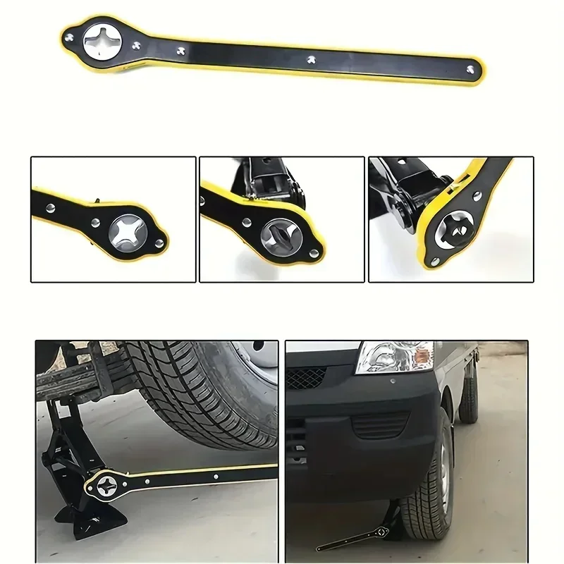 Auto arbeitssparende Jack Ratsche Scissor Jack Garage Reifen Rad Lug – Bild 5