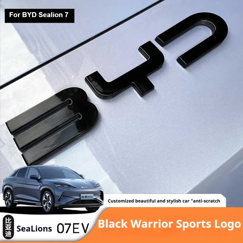 BYD Sealion 7 EV Auto Schwarz Front Emblem Black Warrior Hinten Abzeichen Modifikation Abdeckung Stile Schwanz
