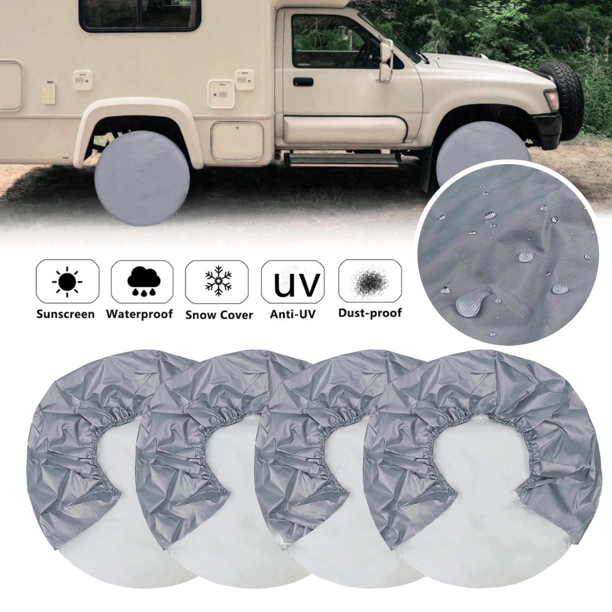 Reifenabdeckungen im 4er-Pack - robuster Radschutz für LKW, SUV – Bild 3