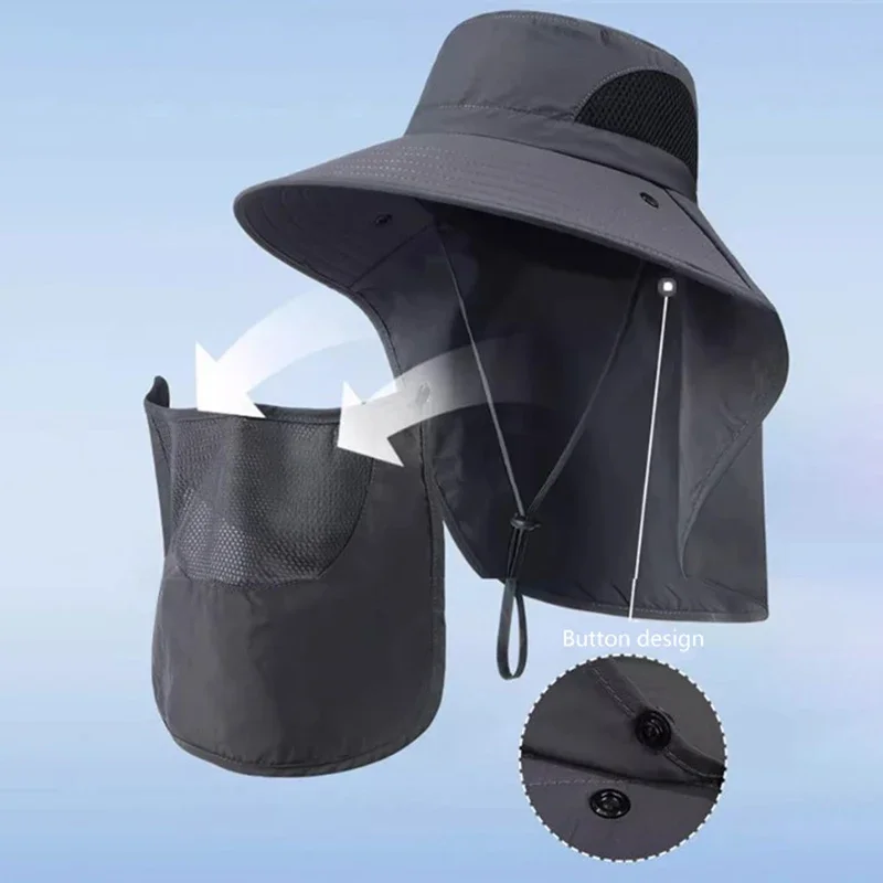 Sommer Sonnenhüte UV Schutz Outdoor Jagd Angeln Kappe Für Männer – Bild 3