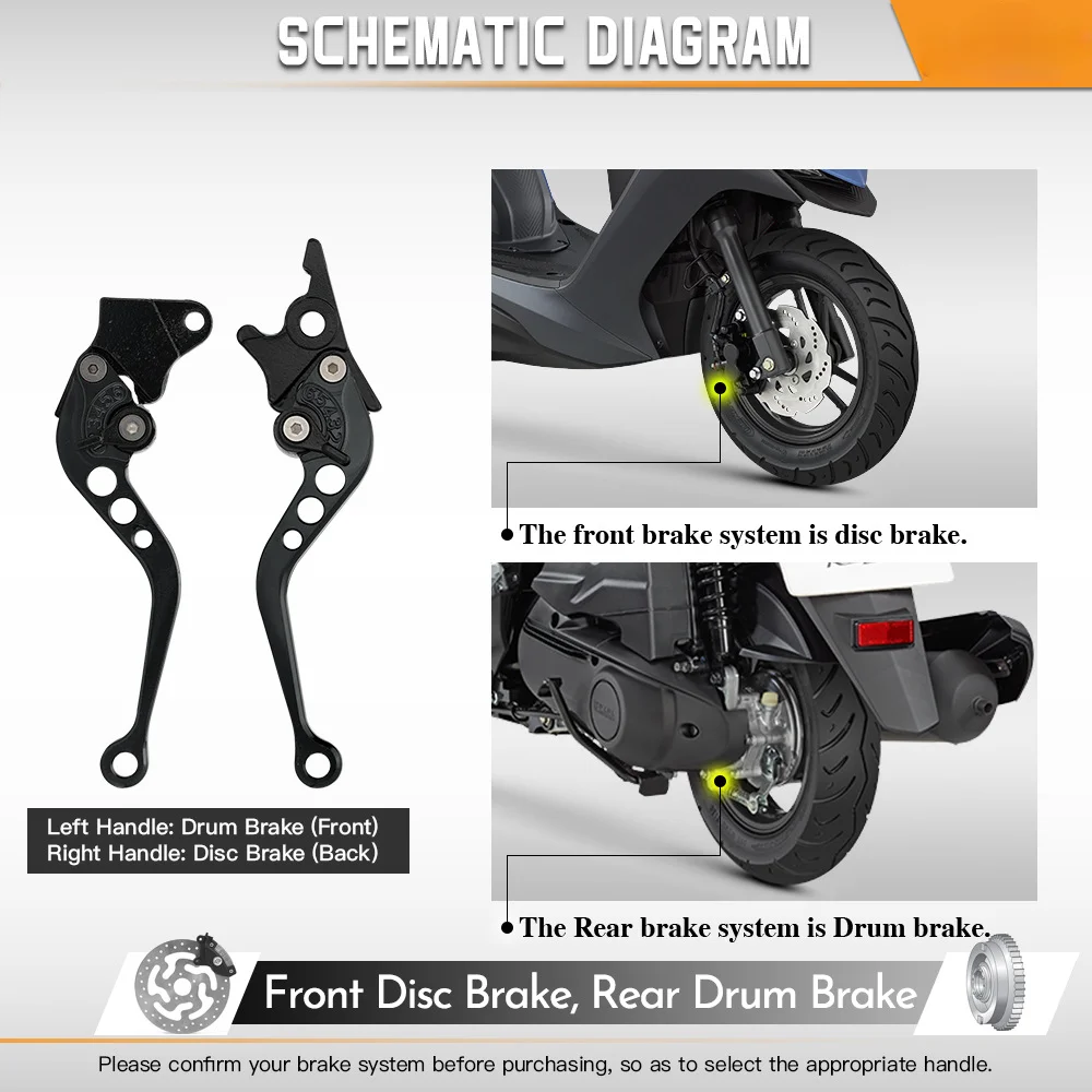 Universelle Motorrad-Bremshebel, Motorrad-Vorderrad-Scheibenbremse – Bild 2