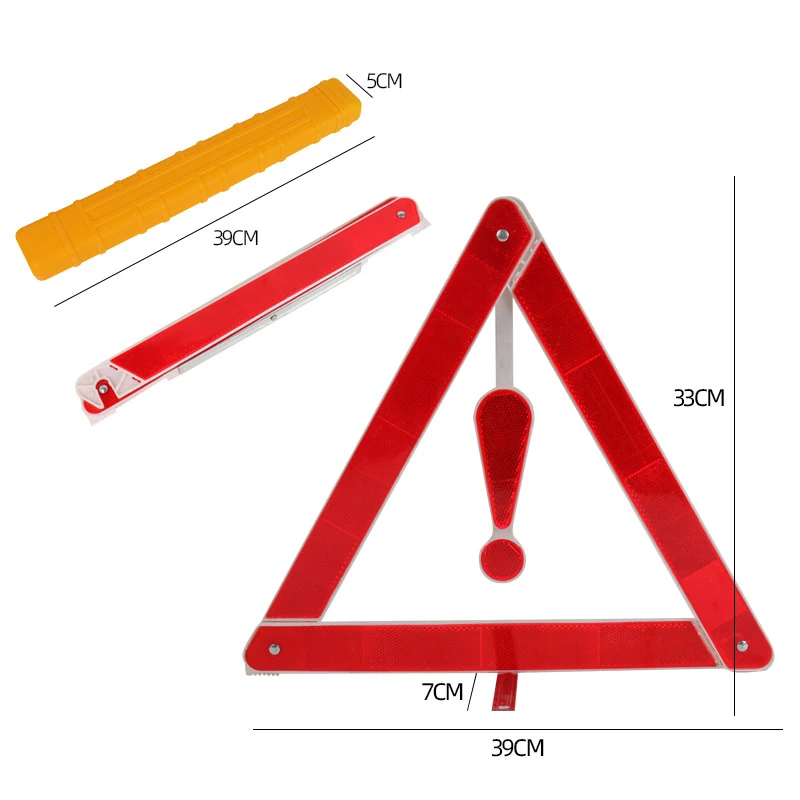 Reflektierendes Notfall-Warndreieck, Faltbares Pannenhilfe-Schild für den Einsatz am Straßenrand