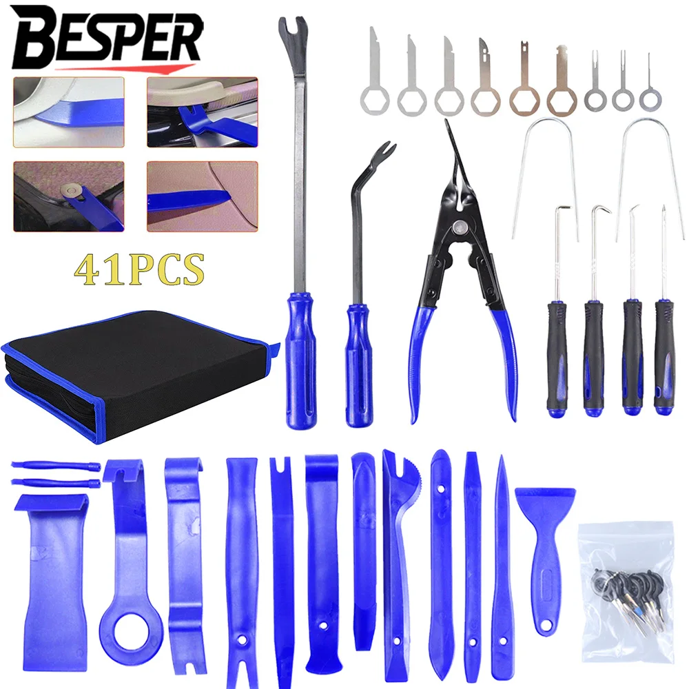 Auto Trim Removal Tool 41/11/5Pcs Trim Puller Tool Kit Hebeln Werkzeuge Set für Trim Clip zangen Verschluss
