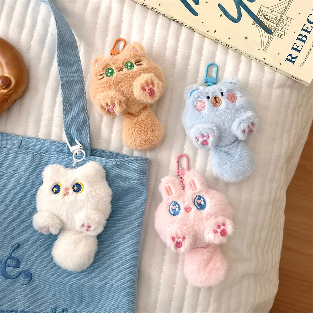 Niedlicher Plüsch-Cartoon-Katzenpuppen-Anhänger, weiches süßes Mädchen, Rucksack-Dekoration, Anhänger, Puppe