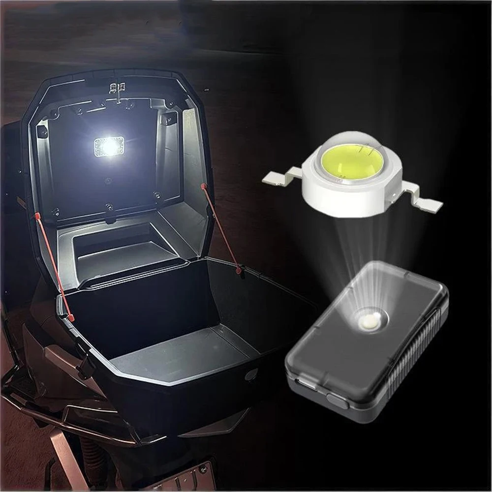 Motorrad-Kofferbox-Sensorlicht LED-Heckbox-Antikollisionslampe Praktisches Outdoor-Angeln-Camping-Nachtlicht 