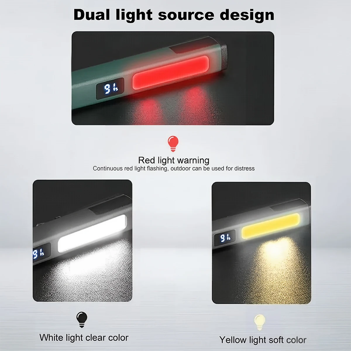 Magnetisches LED-Arbeitslicht, wiederaufladbare Stiftlampe, duale – Bild 5