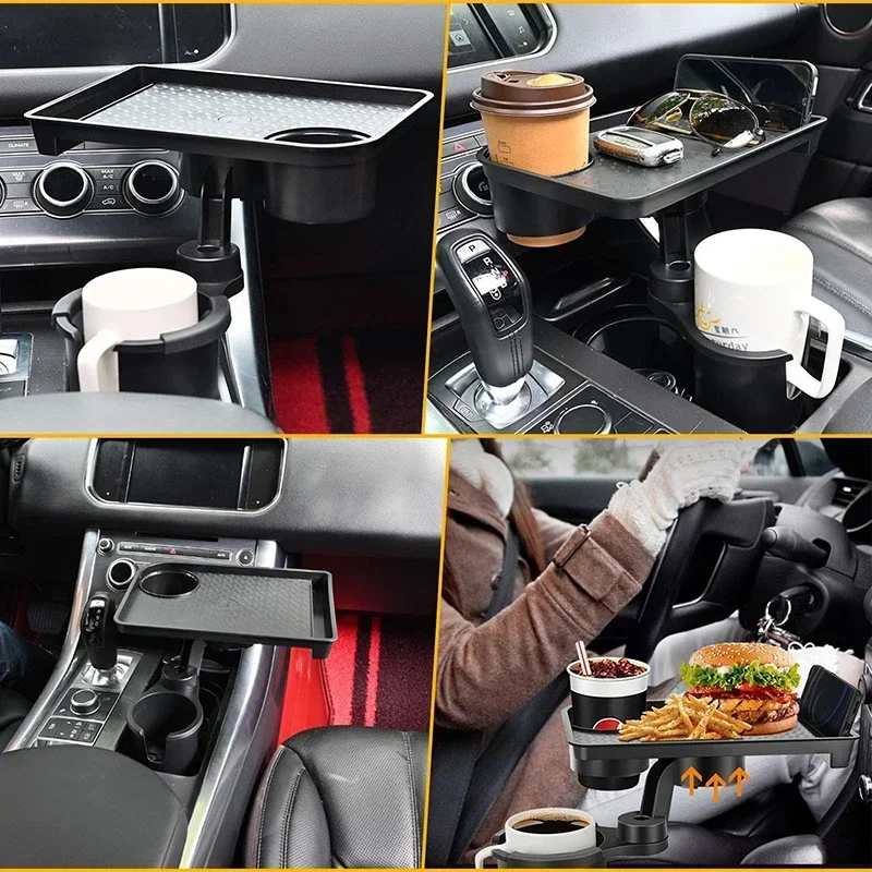Auto-Getränkehalter-Ablage, Auto-Essenstablett, Tisch für lange – Bild 5