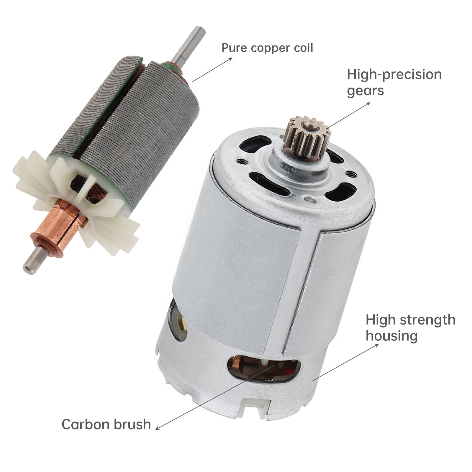 RS550 9/11/12/13/14 Zähne DC-Elektromotor 10,8 V/12 V/14,4 V/16,8 V/18 – Bild 4
