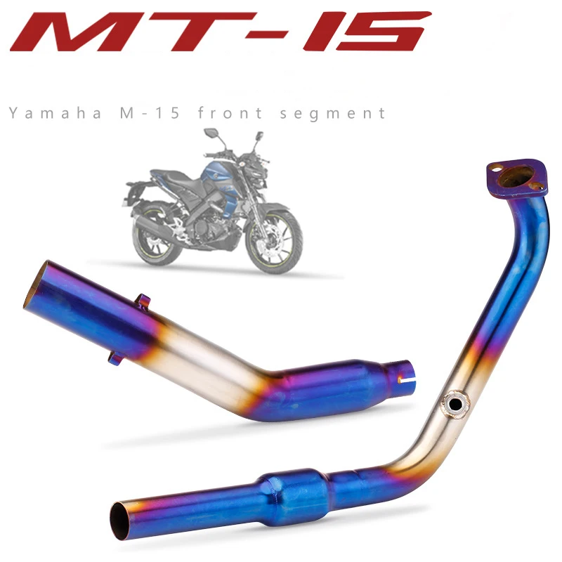 MT15 R15 V3 V4 Motorradauspuff Komplettsysteme Edelstahlrohr Header Rohr für Yamaha MT15 R15 V3 V4 2017-2023