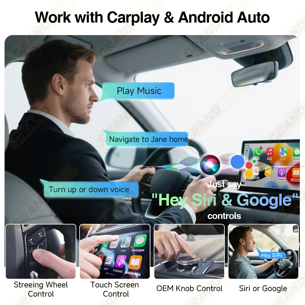 Mini 2-in-1 Wireless CarPlay/Android Auto Adapter Plug-and-Play – Bild 5