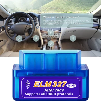 Obd2 scanner elm327 auto diagnose detektor code leser tool v5.0 wifi bluetooth obd 2 für ios android auto scan