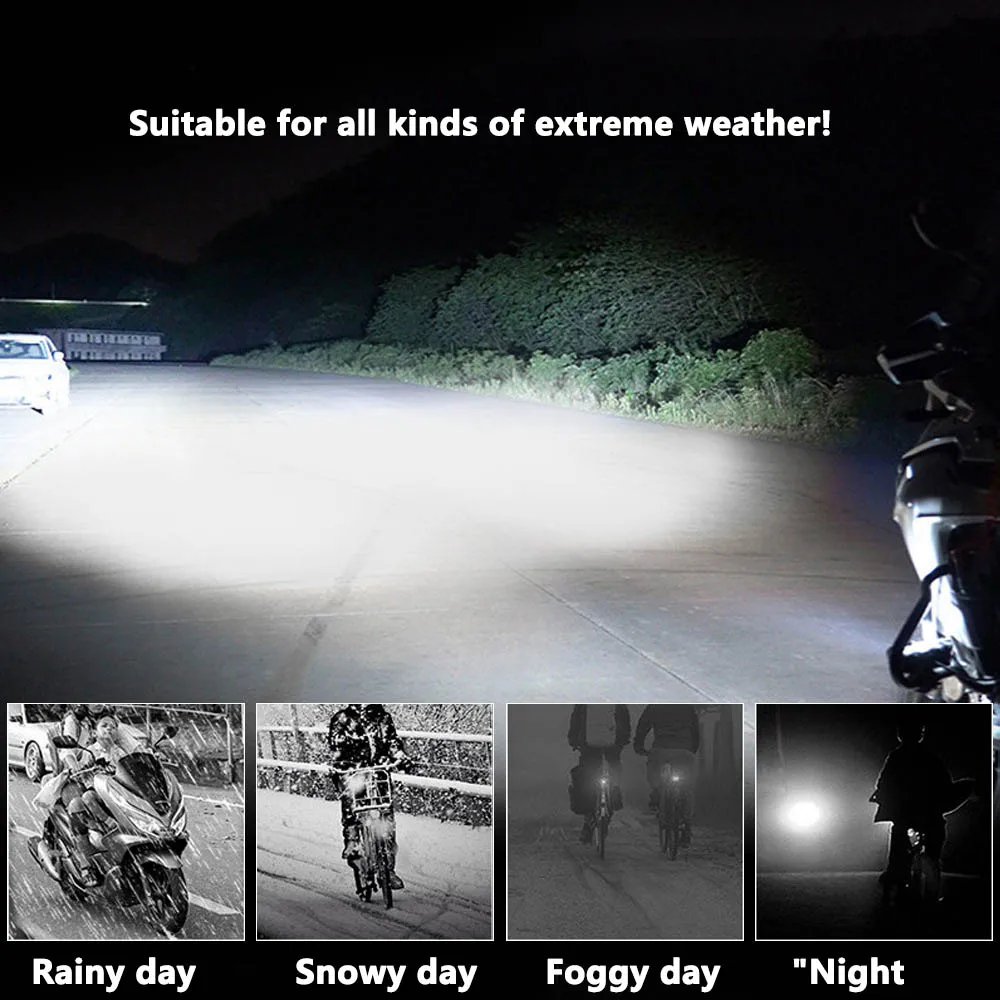 Motorrad LED Spot Licht Dual Farbe Hallo/Abblendlicht Nebel Lampen – Bild 6