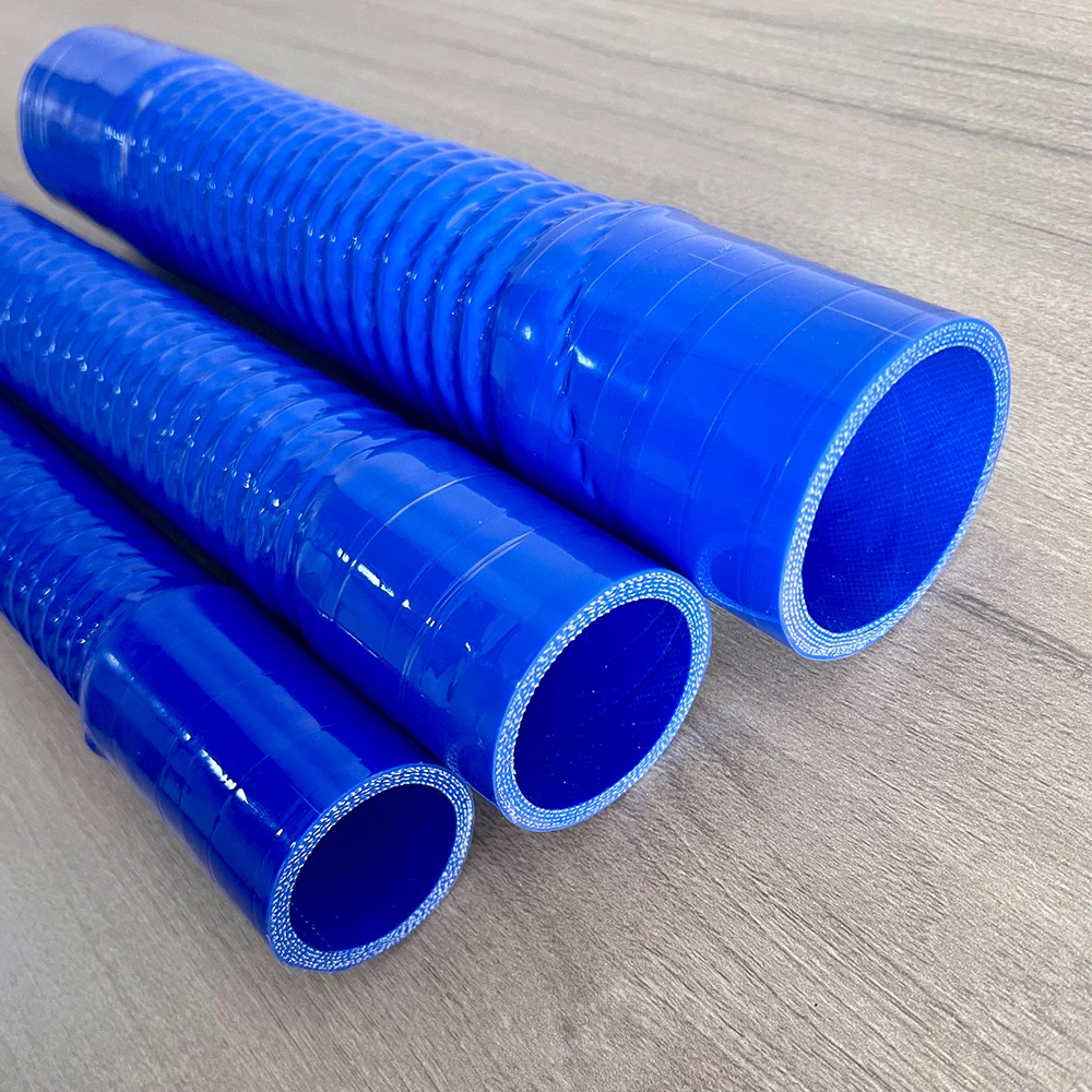 Universal Auto Silikon Flexible Schlauch Blau Lufteinlass Rohr Kühler – Bild 4