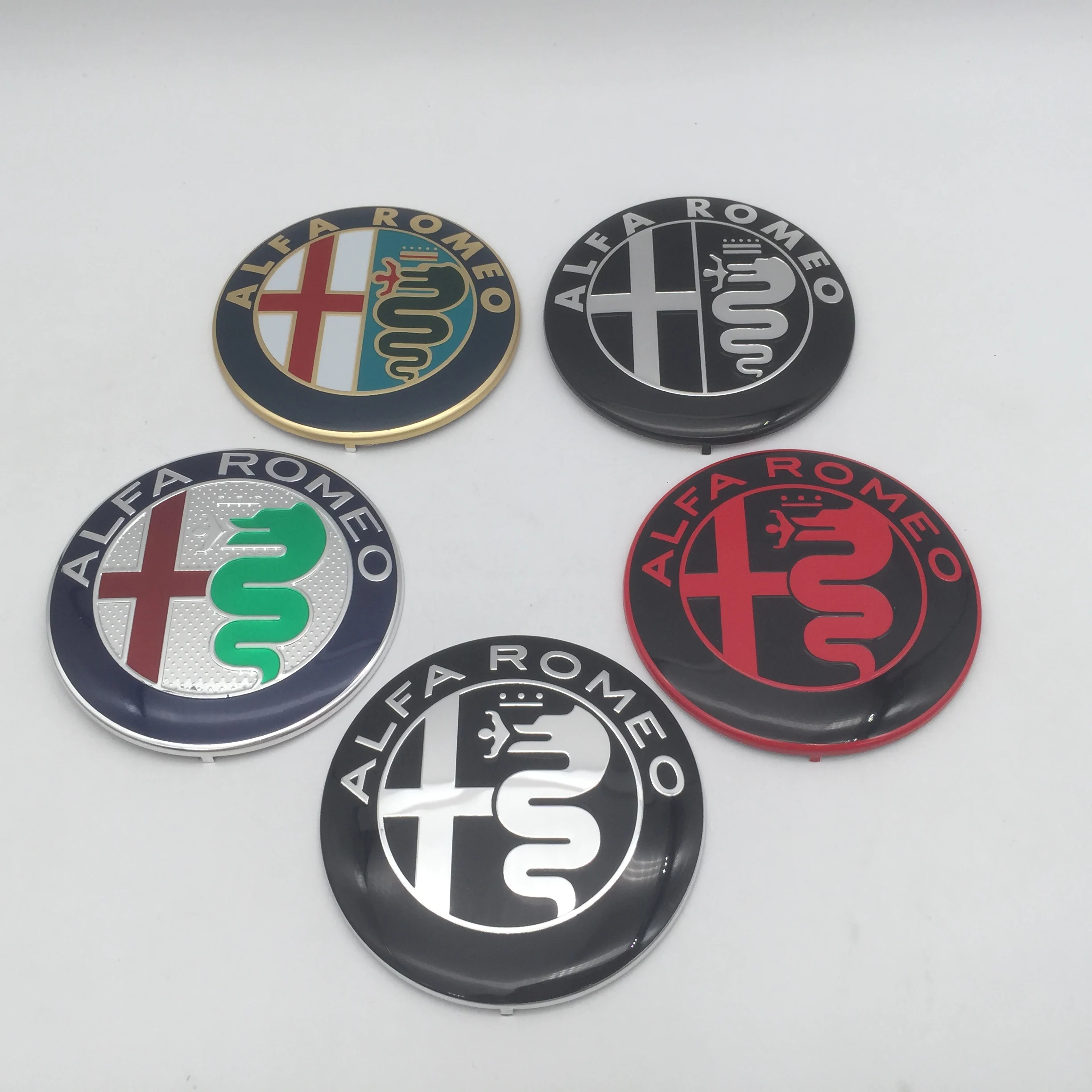 AlfaRomeo 147 156 159 74mm Auto Front Hood Emblem Motorhaube (2 Stück) – Bild 4
