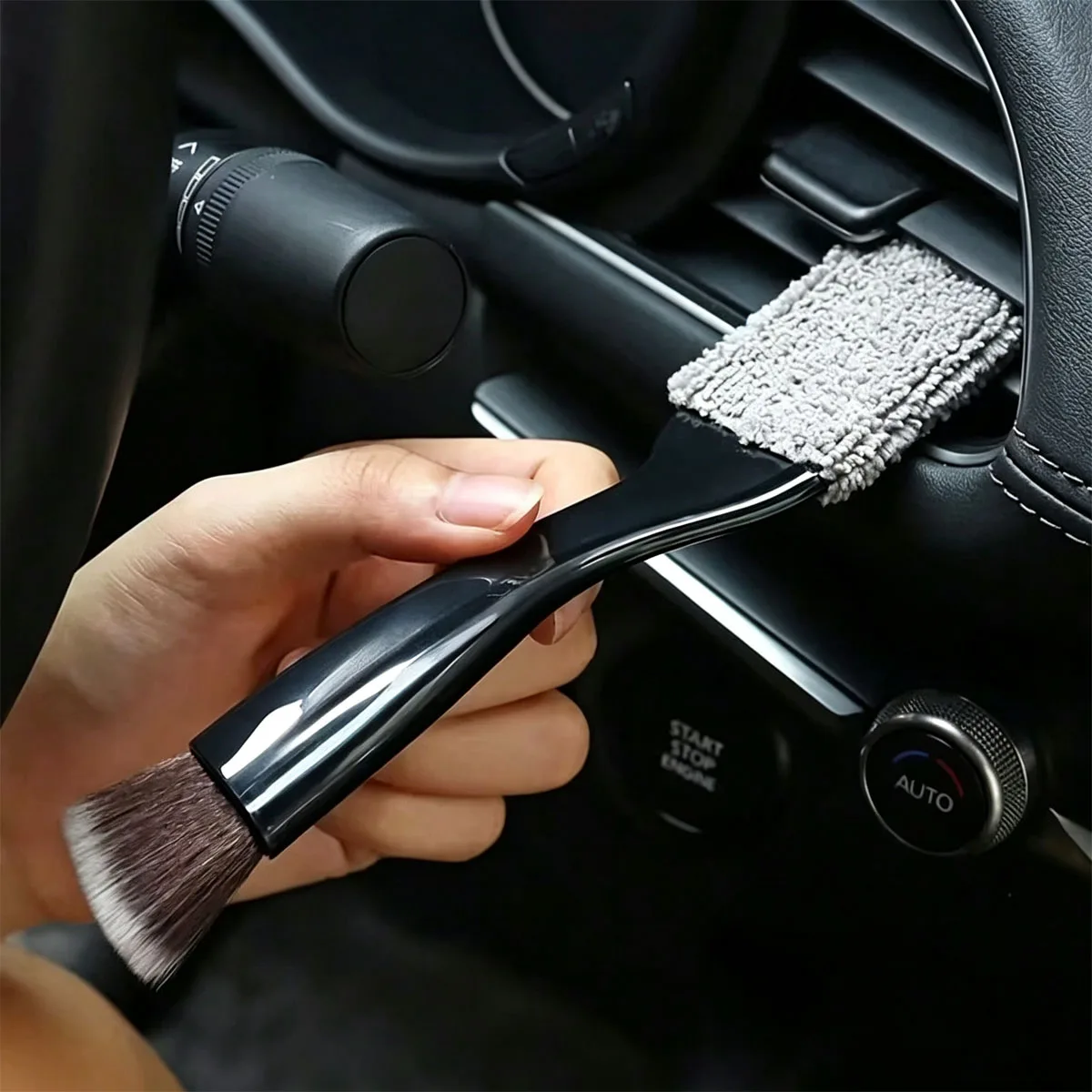 Auto-Doppelkopf-Reinigungsbürste 2-in-1 Staubwedel für Innenraumreinigung Weiches Werkzeug