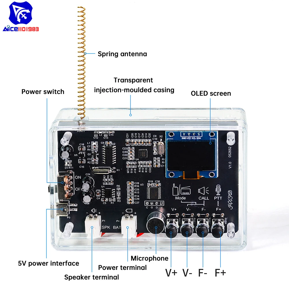 Interphone Radio Elektronische DIY Kit Wireless Intercom FM Radio – Bild 6