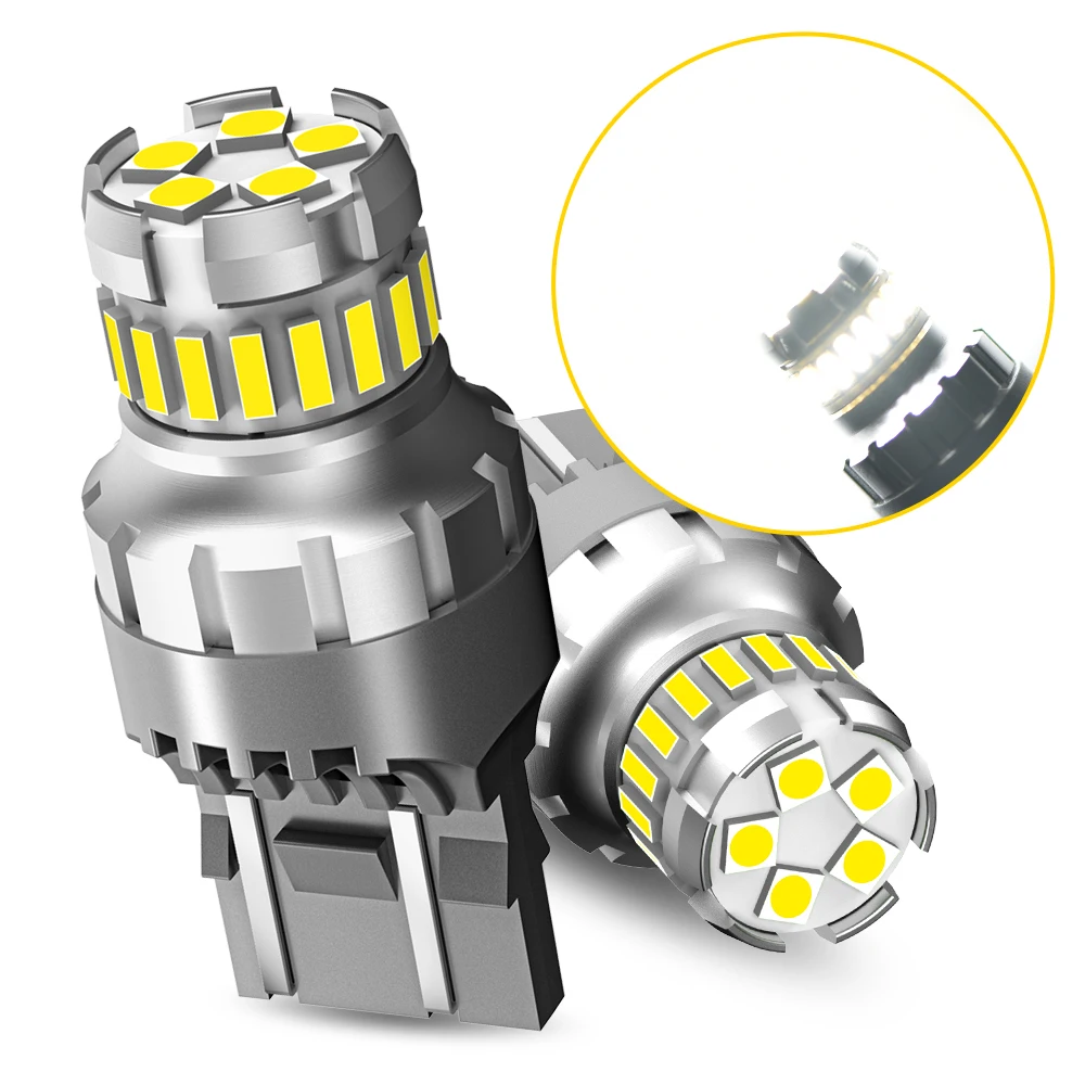 AUXITO 2 Stücke T20 7443 LED Bremslicht W21W W21/5 W 7440 Led-lampe Kein Fehler Strobe Flash Rot Weiß Backup