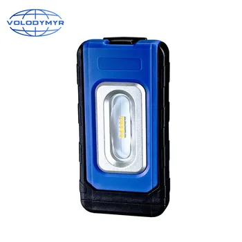 VOLODYMYR Werkstattlampe, COB-LED, wiederaufladbar, blau, mit starkem Magnet, nahezu natürliches Licht