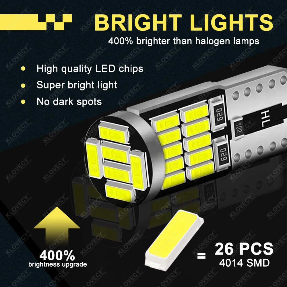 CANBUS Kein Fehler T10 W5W Led-lampe Für Auto Innen Dome Tür Karte – Bild 3