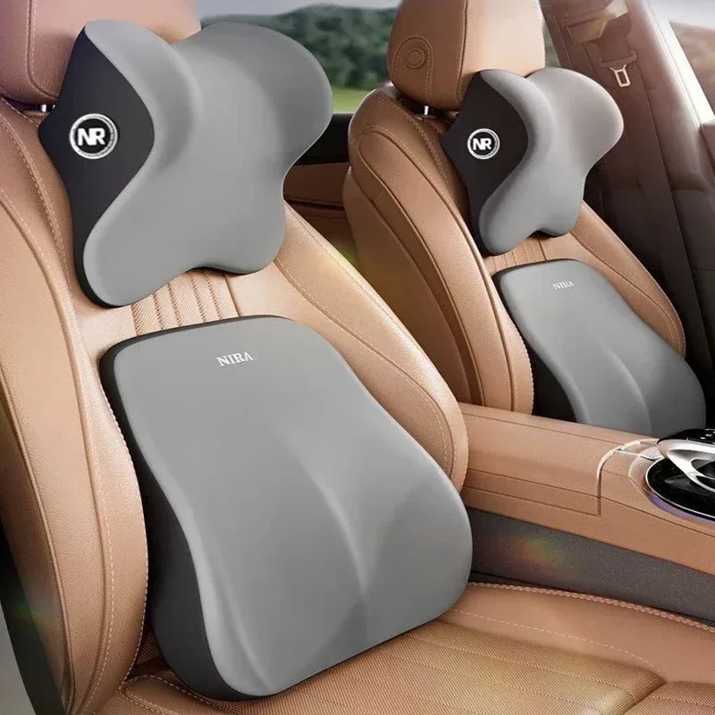 Auto-Lendenwirbelstütze Kopfstütze Nackenkissen Memory-Schaum – Bild 3