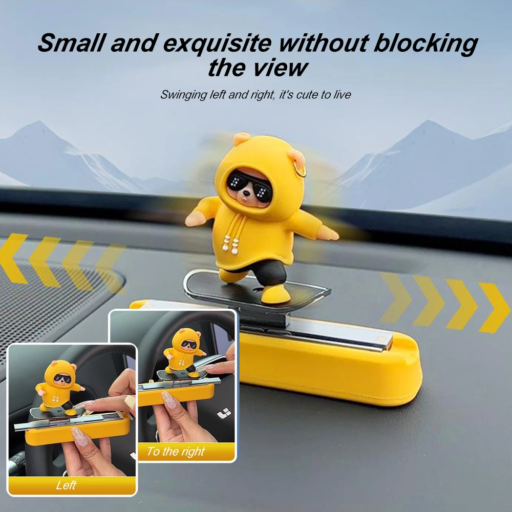 Dashboard Auto Dekorationen Skateboard Bär Magnetische Parkplatz – Bild 4