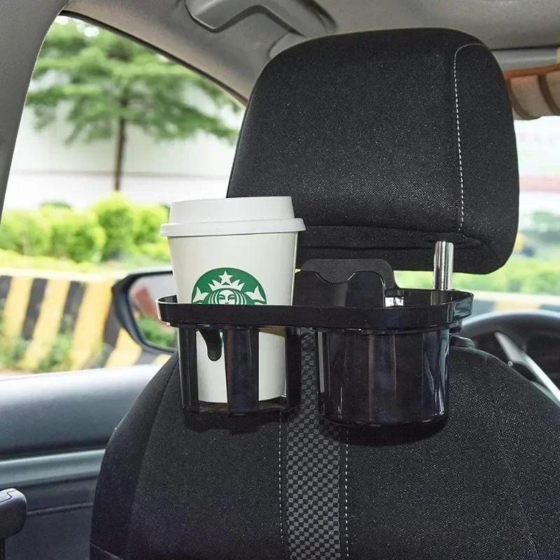 Auto Kopfstütze Getränke halter Auto Rücksitz Snack Tablett Doppel – Bild 4