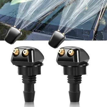 Verkauf 2Pcs Auto Scheibenwischer Waschanlage Spray Düse Passt Die Meisten Auto Modelle Auto Dual Löcher
