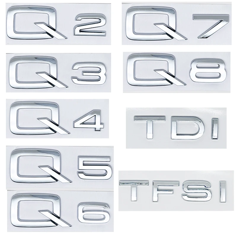 3d ABS Chrom Buchstaben Zahlen Auto Hinten Stamm Boot Emblem Aufkleber – Bild 2