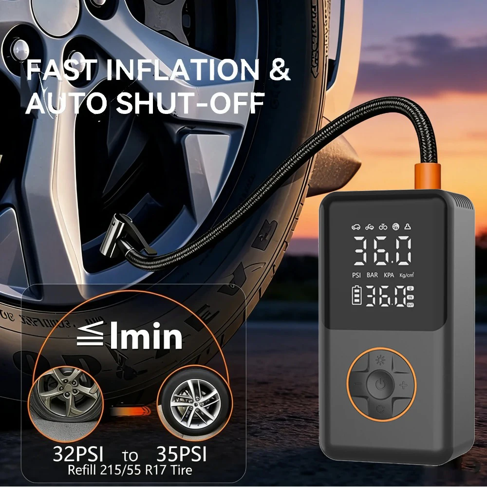 YINGBOOST Mini-Fahrradreifenpumpe, 150 PSI, Reifenfüller – Bild 2