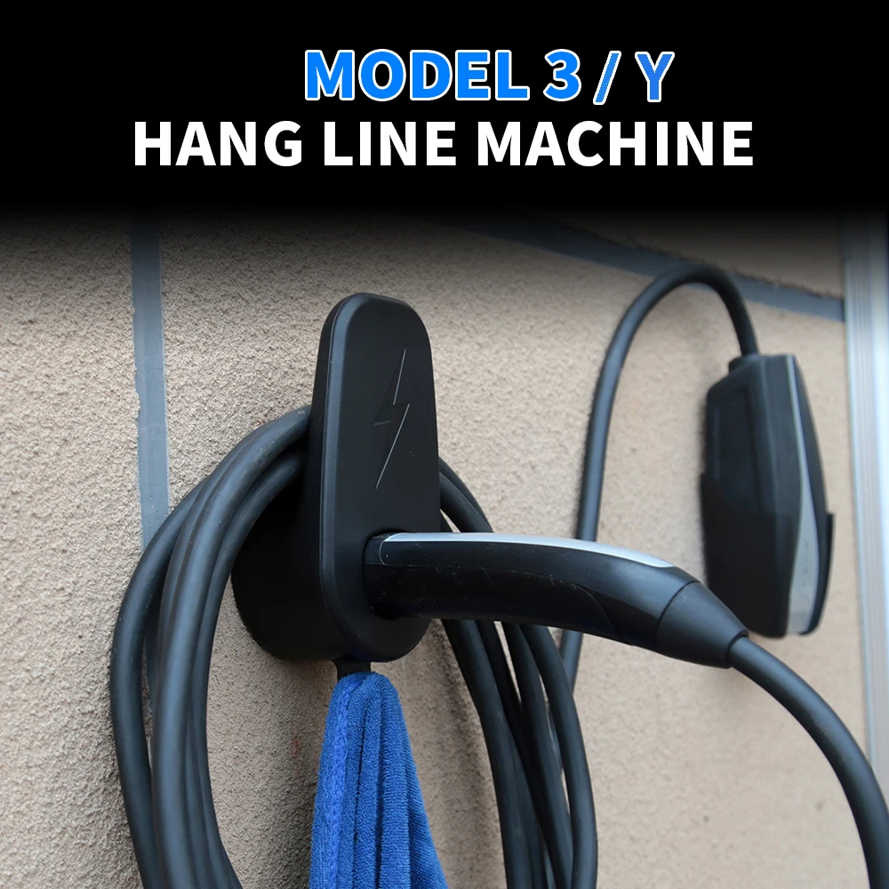 Kfz-Ladekabelhalterung Wandhalterung mit Gehäusehalterung, Stecker-Ladeorganizer für Tesla Model 3 Model Y