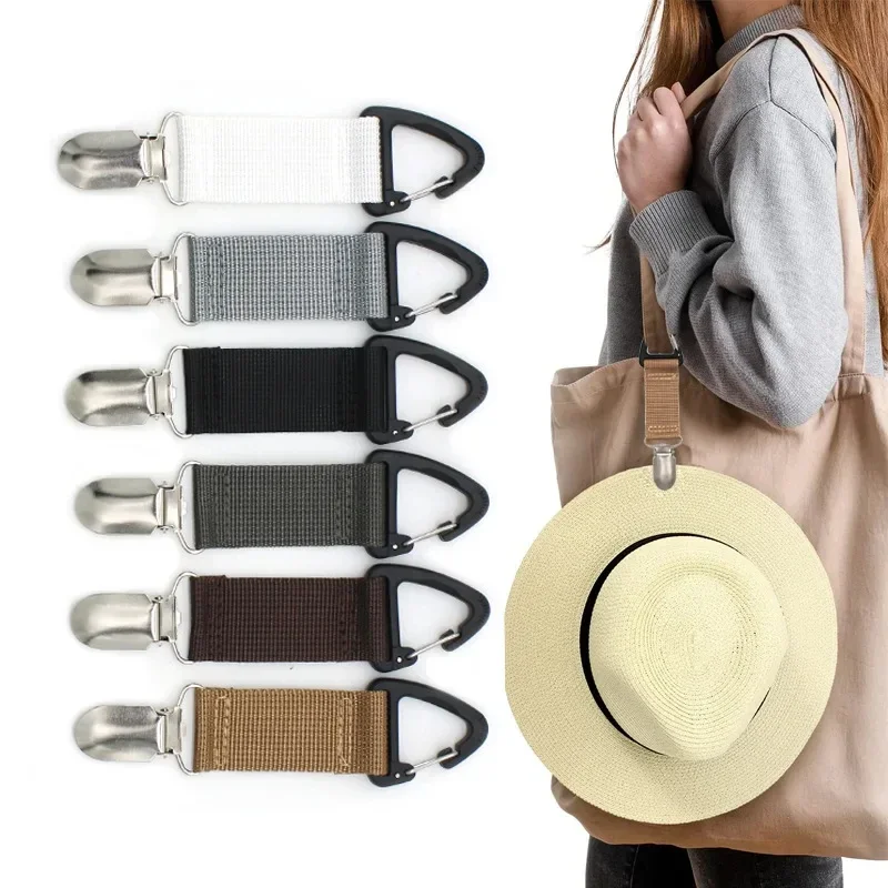 Outdoor-Reise-Strohhut-Clip. Tragbarer Hut-Begleit-Taschen-Clip. Mehrzweck-Handschuh-Organizer für den