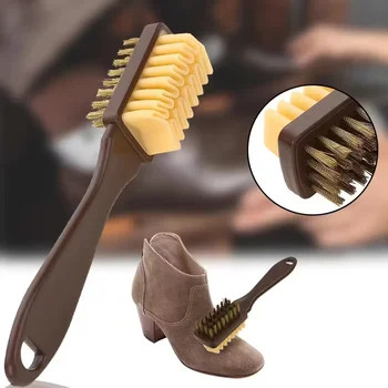 2-in-1 Wildleder- & Schuhbürste mit Radierer | Für Stiefel, Nubuk & Kunstlederpflege | Doppelseitiges