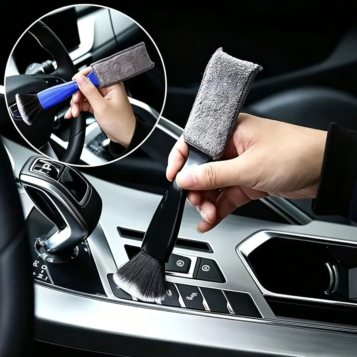 Auto-Doppelkopf-Reinigungsbürste 2-in-1 Staubwedel – Bild 2