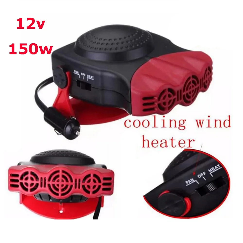 Autoheizung, tragbare Heizung, Lüfter, Schwarz und Rot, 12 V, 150 W – Bild 2