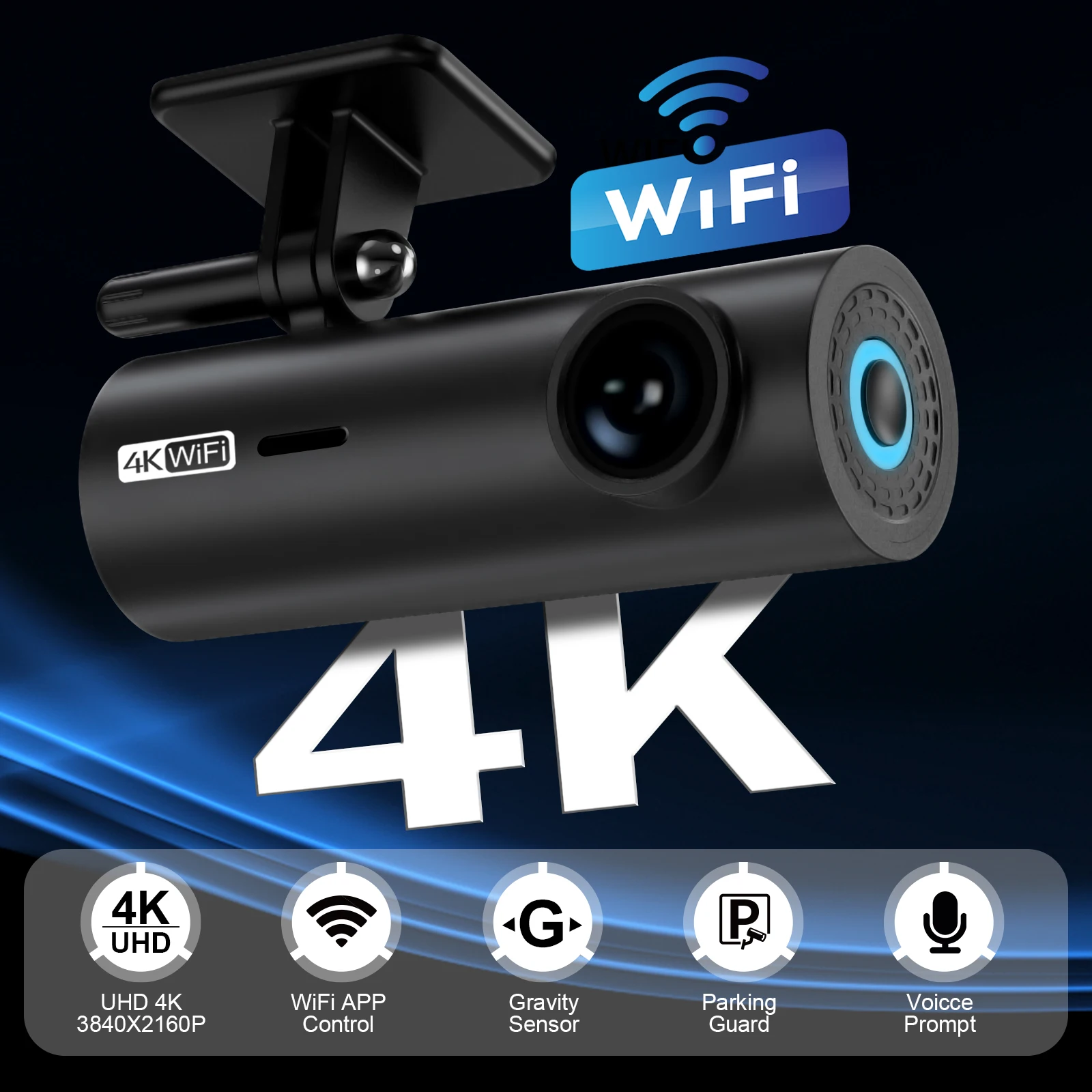 3840*2160P Auto Dvr Dashcam 4K Dash Cam Für Autos Stick Video Recorder Front Kamera WiFi für Fahrzeug Liefert