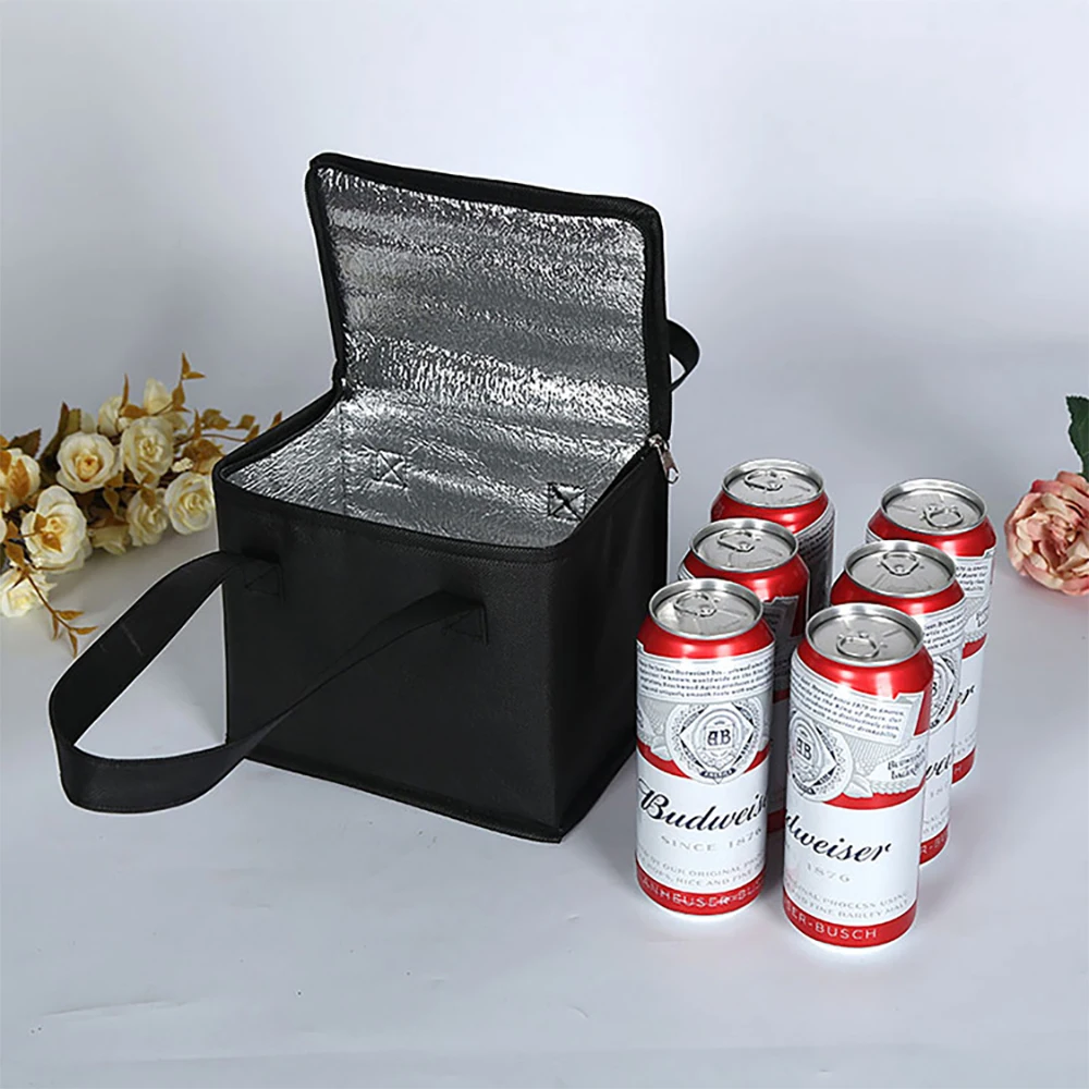 Tragbare Lunch-Kühltasche, zusammenklappbar, isoliert, für Picknick, Eisbeutel, Lebensmittel, Thermotasche