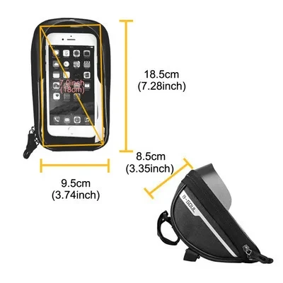 Wasserdichte Touchscreen-Fahrradlenkertasche mit Sonnenschutzabdeckung – Bild 5