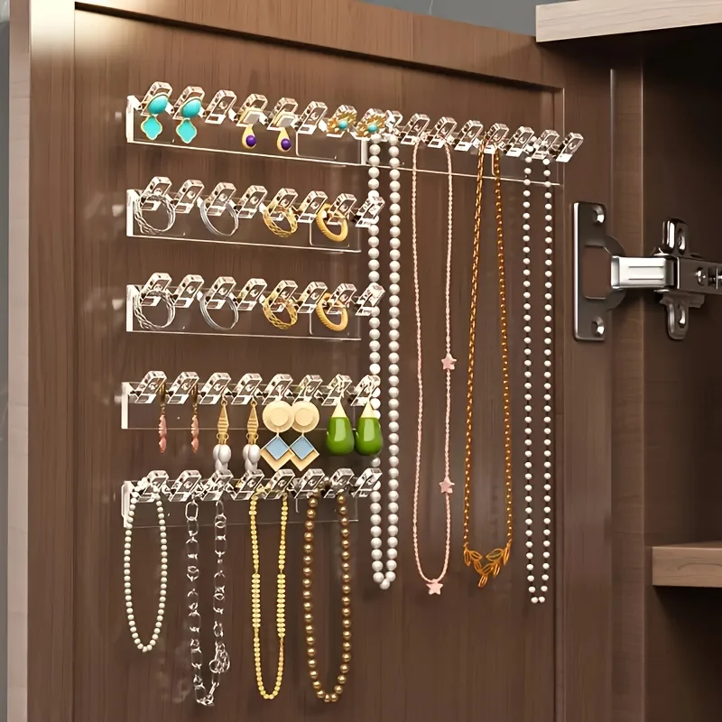 Selbstklebender Halsketten-Organizer, platzsparender multifunktionaler Schmuck-Organizer, Halskettenhalter