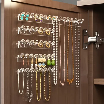 Selbstklebender Halsketten-Organizer, platzsparender multifunktionaler Schmuck-Organizer, Halskettenhalter