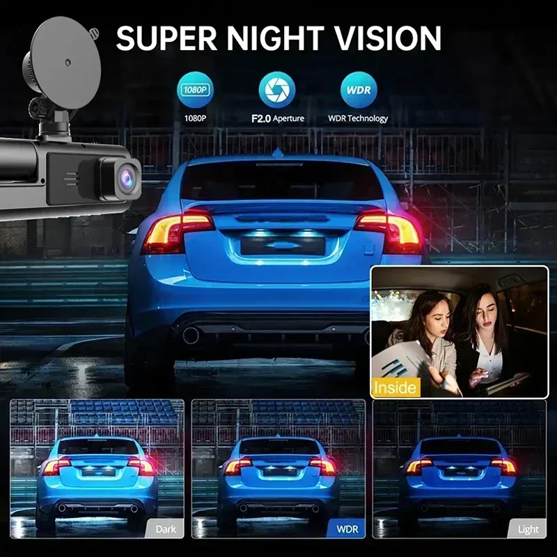 2/3-Kamera WIFI/NO WIFI Dashcam Fahrzeug-Innenraum-DVR 1080P – Bild 5