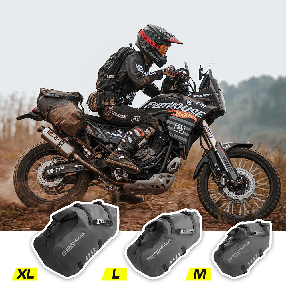 Rhinowalk Motorradtasche, 100 % wasserdicht, 18 l/28 l/48 l, großes – Bild 2