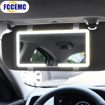 Fccemc Auto Sonnenblende Make-up Spiegel LED Touchscreen Einstellbare Helligkeit Auto Innen Make-up HD Spiegel